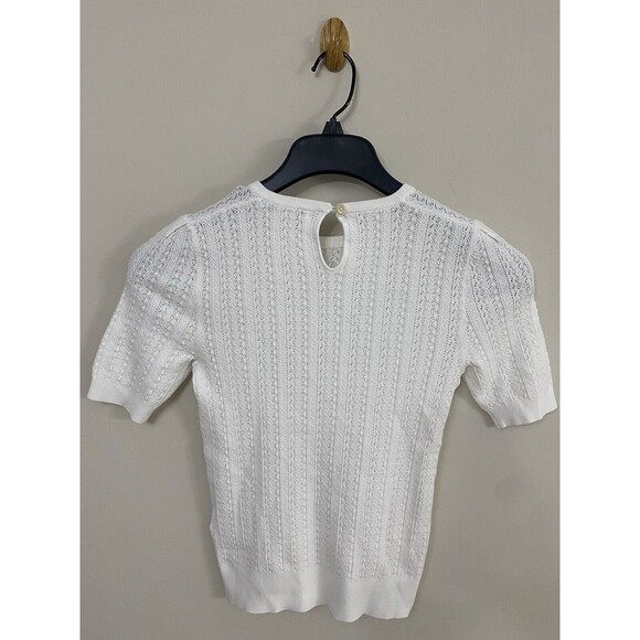 Madewell The Signature Open-Knit Crewneck Sweater Tee NWT Size XS - Picture 11 of 12